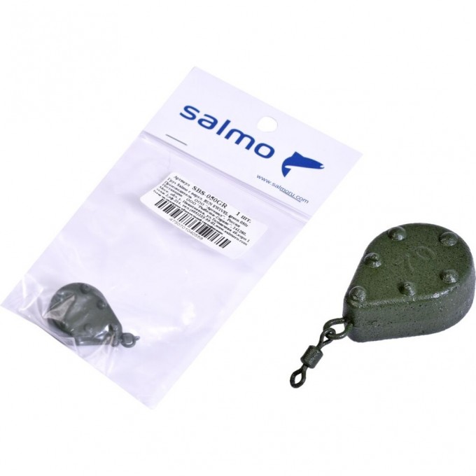 Груз SALMO с вертлюгой Bun Swivel green 050г SBS-050GR