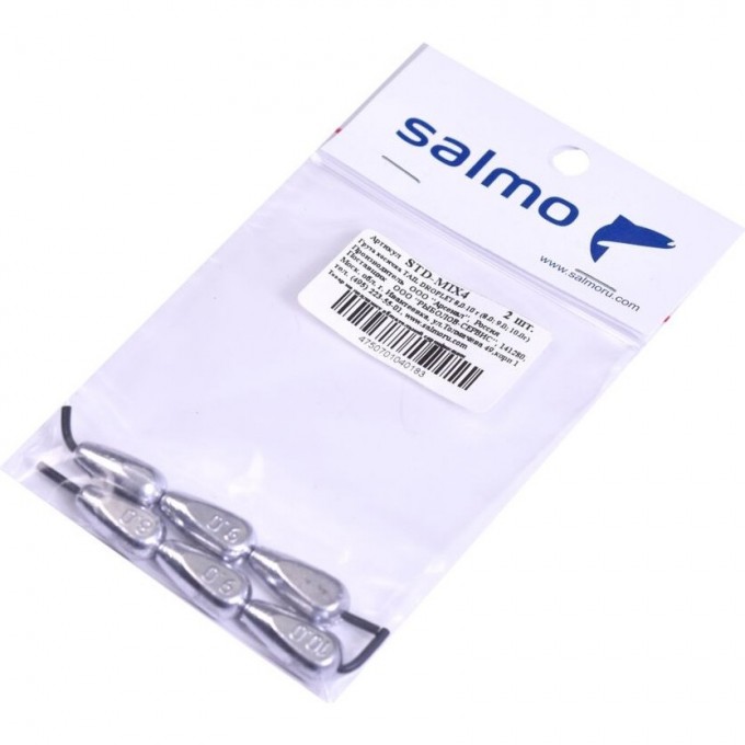 Груза косичка SALMO Tail Droplet MIX4 8,0-10 г (8.0; 9.0; 10.0г) STD-MIX4