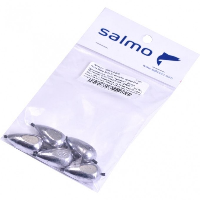 Груза SALMO Bullet на силиконовой трубке 20.0 5Шт SBUS-0200
