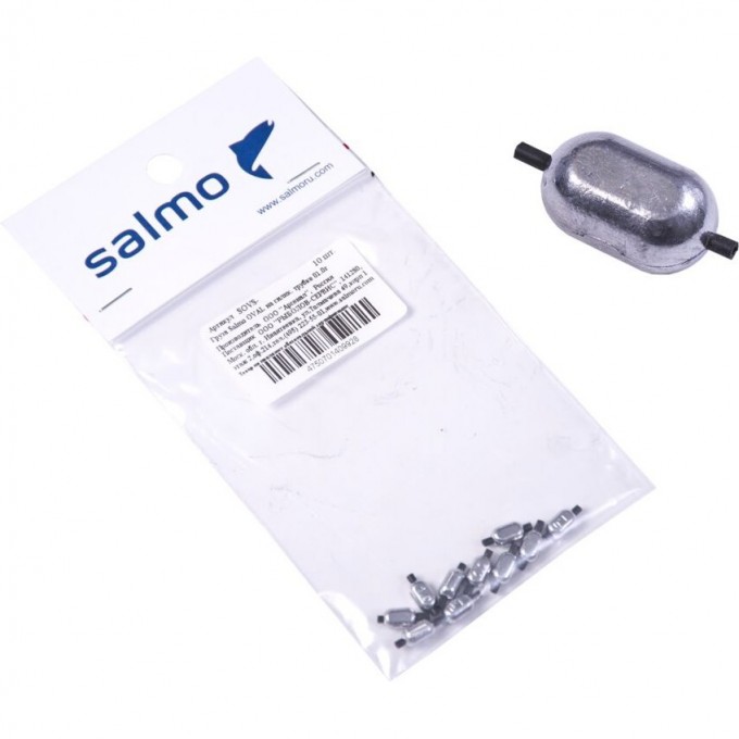 Груза SALMO Oval на силиконовой трубке 03.5г 10шт SOVS-0035