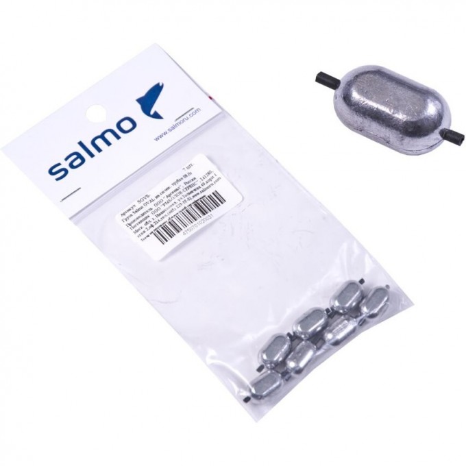 Груза SALMO Oval на силиконовой трубке 10.0г 7шт SOVS-0100