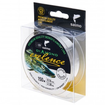 Леска монофильная SALMO DIAMOND EXELENCE FLUORO COATED Clear 150/016