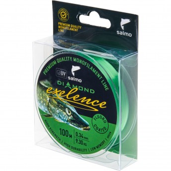 Леска монофильная SALMO DIAMOND EXELENCE FLUORO COATED Green 100/034