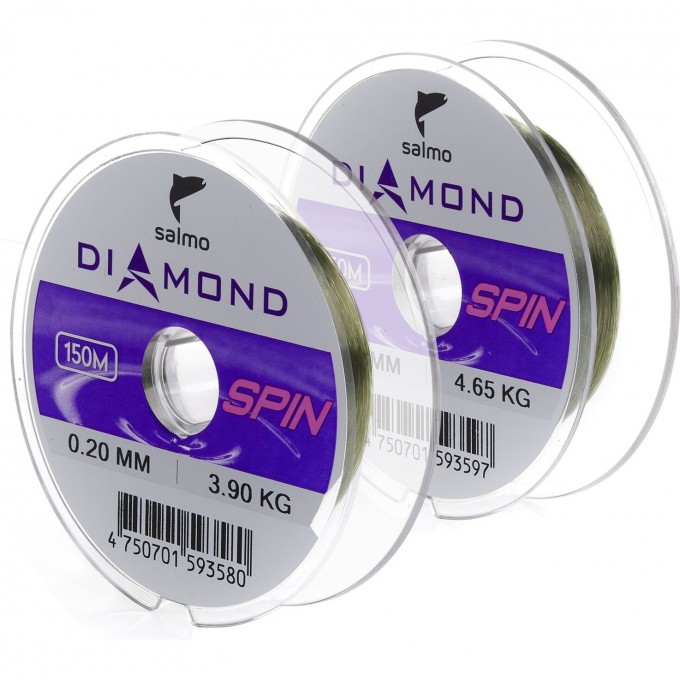 Набор лесок монофильных SALMO DIAMOND SPIN ОКУНЬ 2шт 4028PERCH-SET