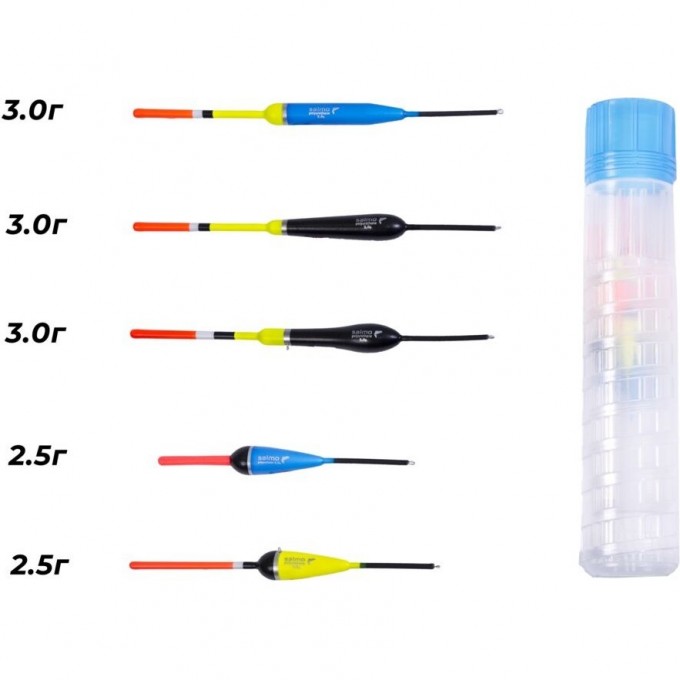 Набор полиуретановых поплавков SALMO PU Лещ в тубусе 5шт. 9600BREAM-SET